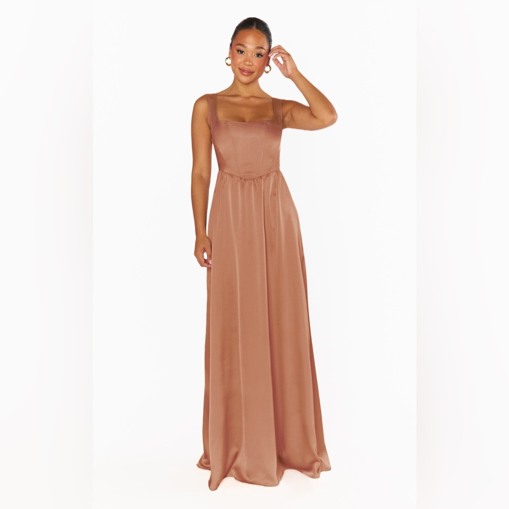 Show Me Your Mumu Nina Maxi in Copper Luxe Satin size Large